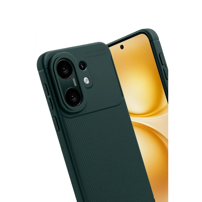 Vivo X200 FE Auto Focus Karbon Kapak - Koyu Yeşil