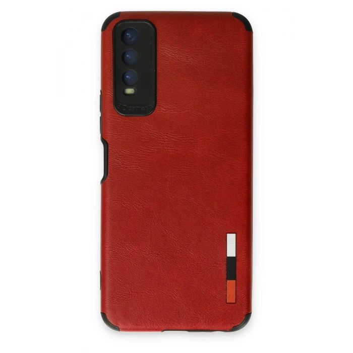 Vivo Y11S Kılıf Loop Deri Silikon - Kırmızı