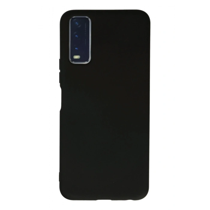 Vivo Y11S Kılıf Nano içi Kadife Silikon - Siyah
