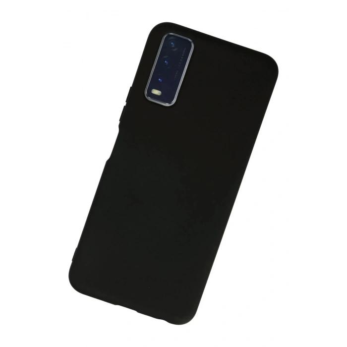 Vivo Y11S Kılıf Nano içi Kadife Silikon - Siyah