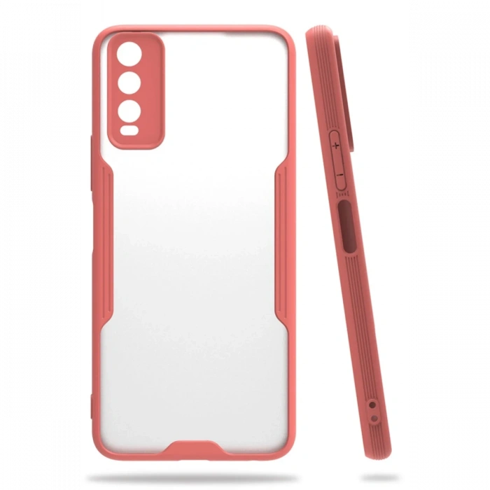 Vivo Y11S Kılıf Platin Silikon - Pembe