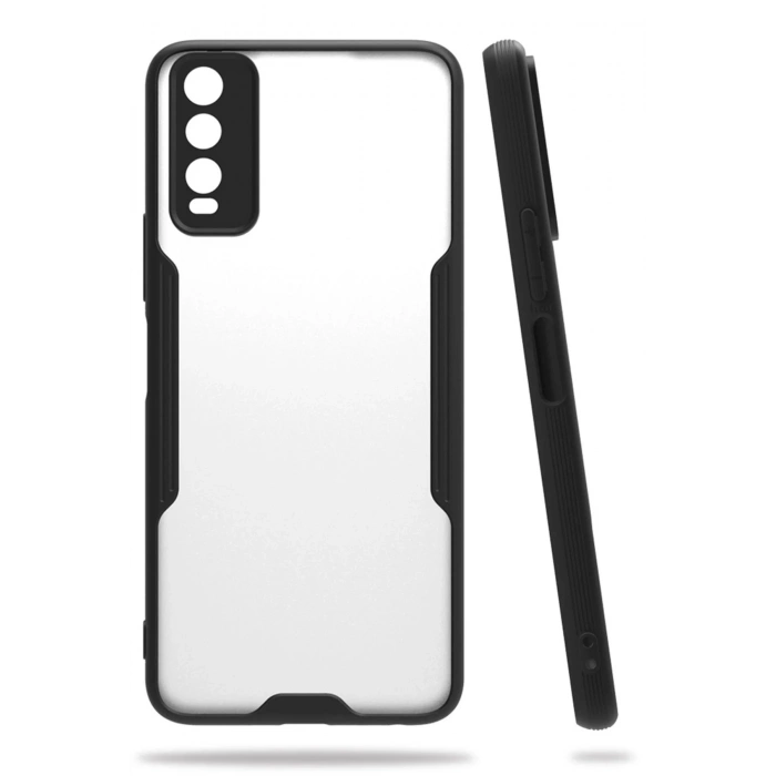 Vivo Y11S Kılıf Platin Silikon - Siyah
