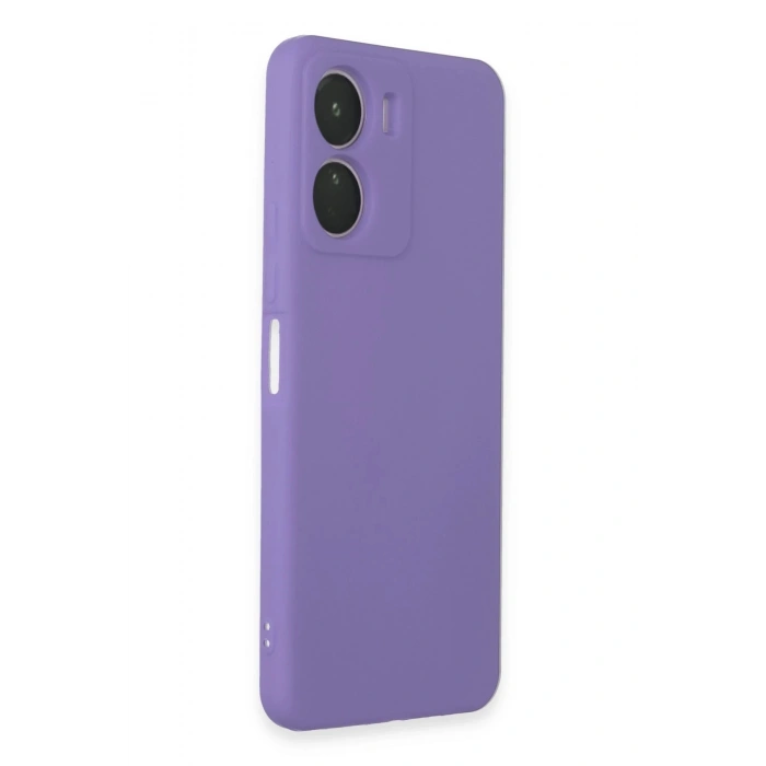 Vivo Y16 Kılıf First Silikon - Lila