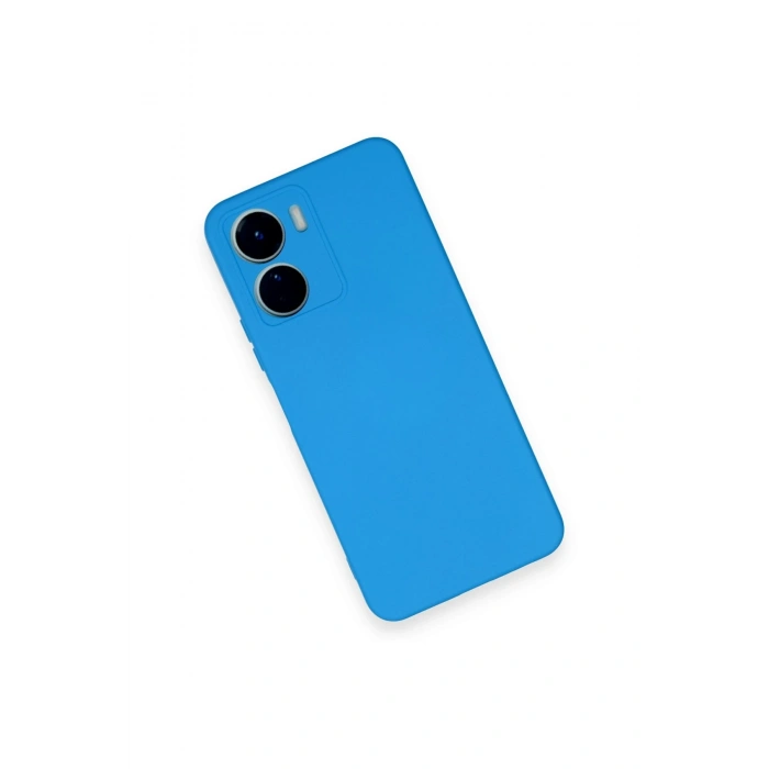 Vivo Y16 Kılıf Nano içi Kadife Silikon - Mavi