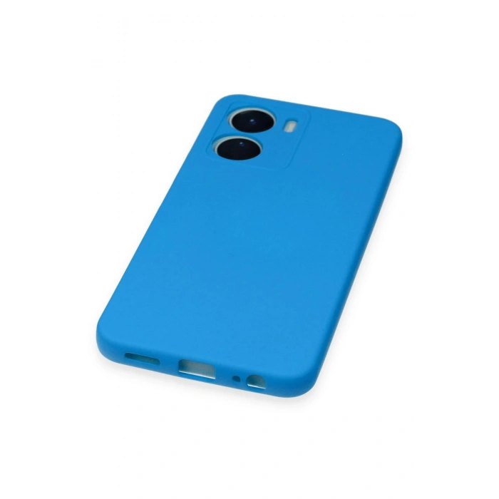 Vivo Y16 Kılıf Nano içi Kadife Silikon - Mavi