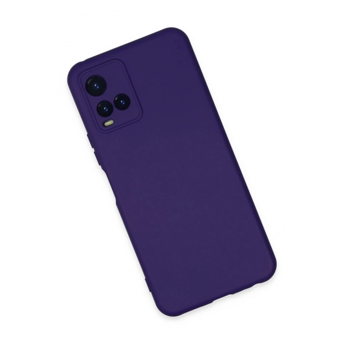 Vivo Y21S Kılıf Nano içi Kadife Silikon - Mor