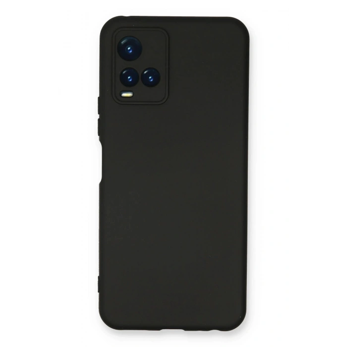 Vivo Y21S Kılıf Nano içi Kadife Silikon - Siyah