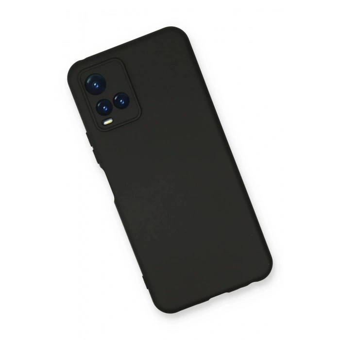 Vivo Y21S Kılıf Nano içi Kadife Silikon - Siyah