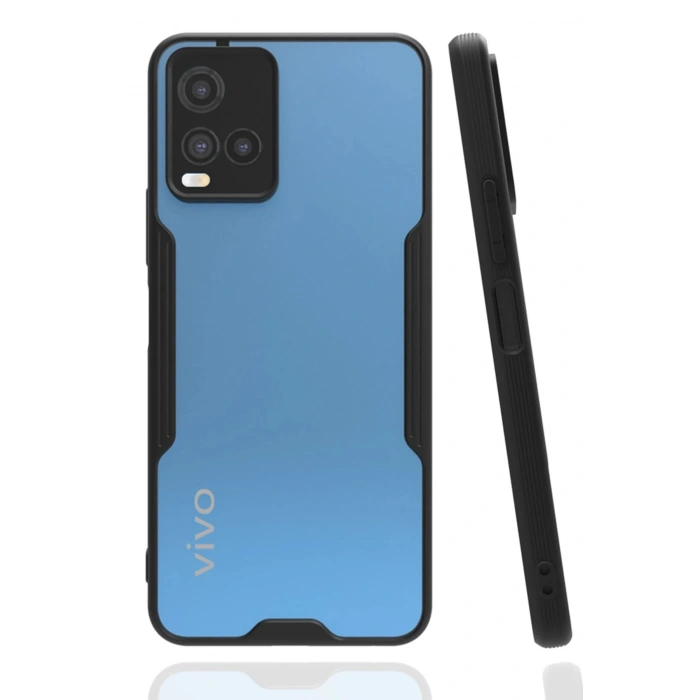 Vivo Y21S Kılıf Platin Silikon - Siyah