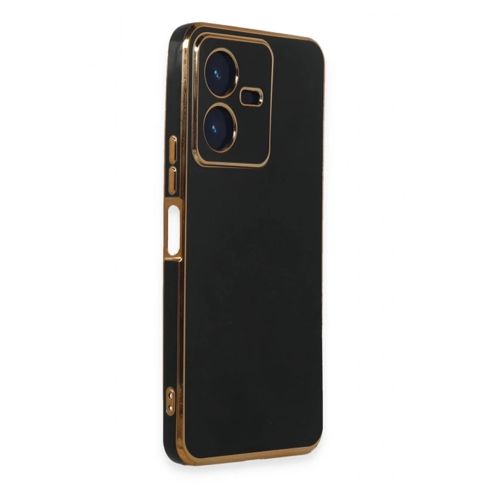 Vivo Y22 2022 Kılıf Volet Silikon - Siyah