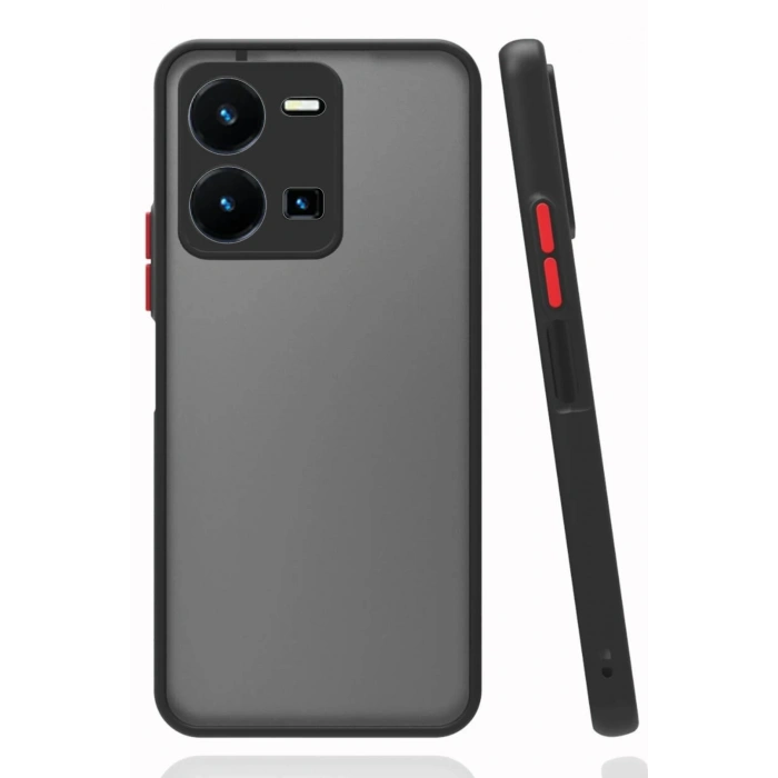 Vivo Y22S Kılıf Montreal Silikon Kapak - Siyah