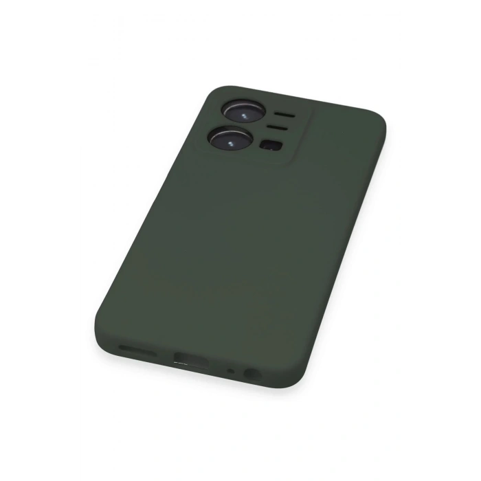 Vivo Y35 Kılıf Nano içi Kadife Silikon - Koyu Yeşil