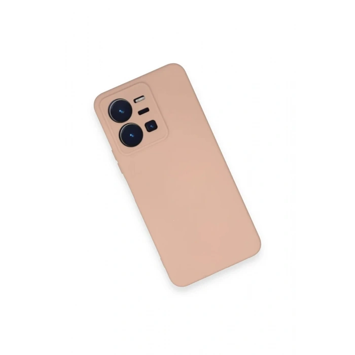Vivo Y35 Kılıf Nano içi Kadife Silikon - Pudra