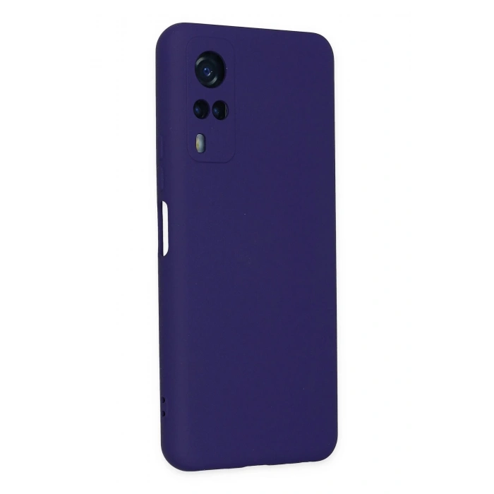 Vivo Y53S Kılıf Nano içi Kadife Silikon - Mor