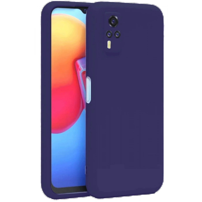 Vivo Y53S Kılıf Nano içi Kadife Silikon - Mor