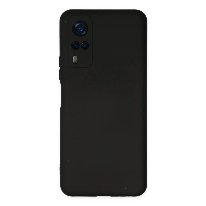 Vivo Y53S Kılıf Nano içi Kadife Silikon - Siyah