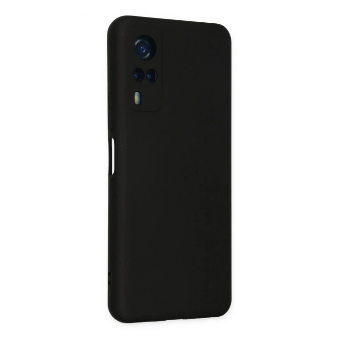 Vivo Y53S Kılıf Nano içi Kadife Silikon - Siyah