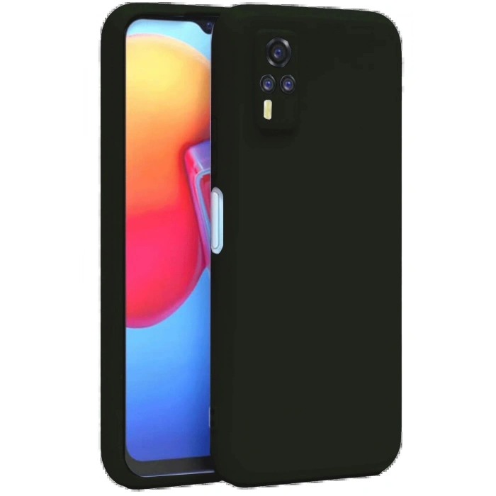 Vivo Y53S Kılıf Nano içi Kadife Silikon - Siyah