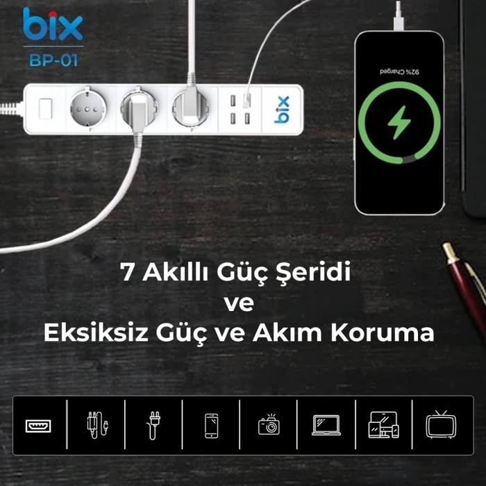 Vtn Bp-01 Wifi Yüksek Akım Korumalı Hızlı Şarj Özellikli Akıllı Priz
