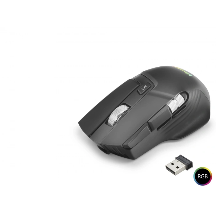 W13 Kablosuz Gaming Mouse Dual Mod 10000 Dpi 10 Tuş 1000 Hz Rgb - Siyah