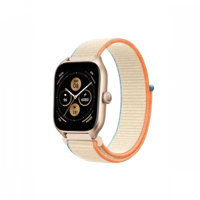 Watch 22mm Hasırlı Cırtcırtlı Kordon - Krem