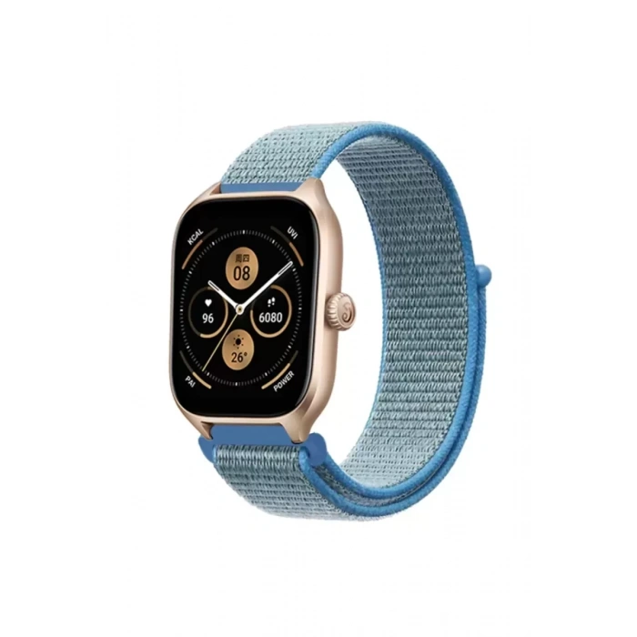 Watch 22mm Hasırlı Cırtcırtlı Kordon - Turkuaz