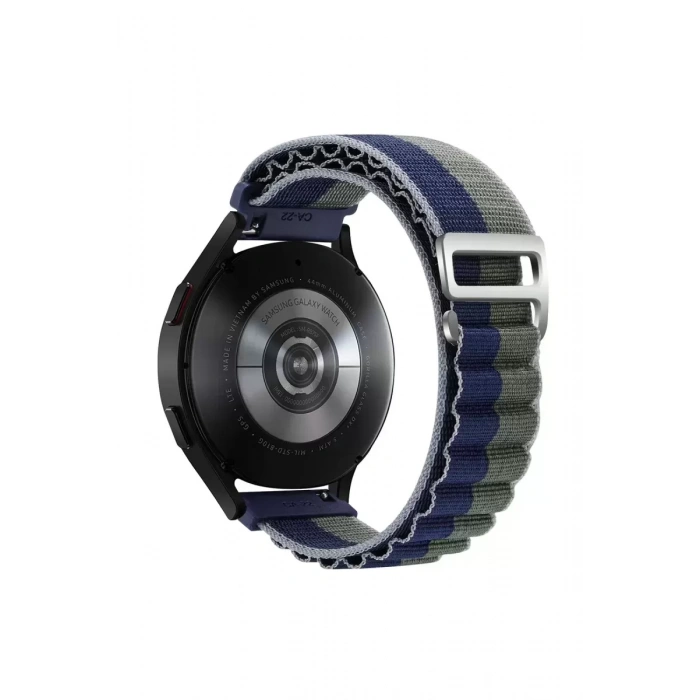 Watch 22mm KR410 Kumaş Kordon - Lacivert-Yeşil