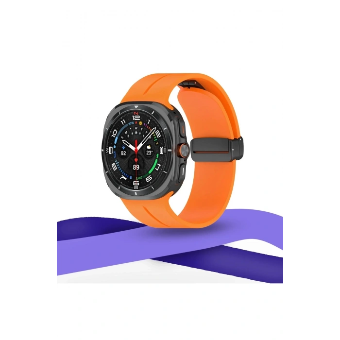 Watch 7 Ultra KR418 Tender Silikon Kordon - Turuncu