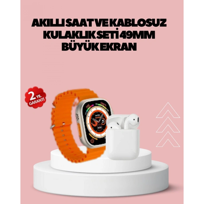 Watch 9 Max Akıllı Saat 45 Mm Geniş Ekran Kulaklık Seti