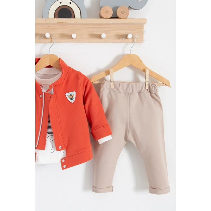 We Are Ceketli 3lü % 100 Pamuk Erkek Bebek Takımı