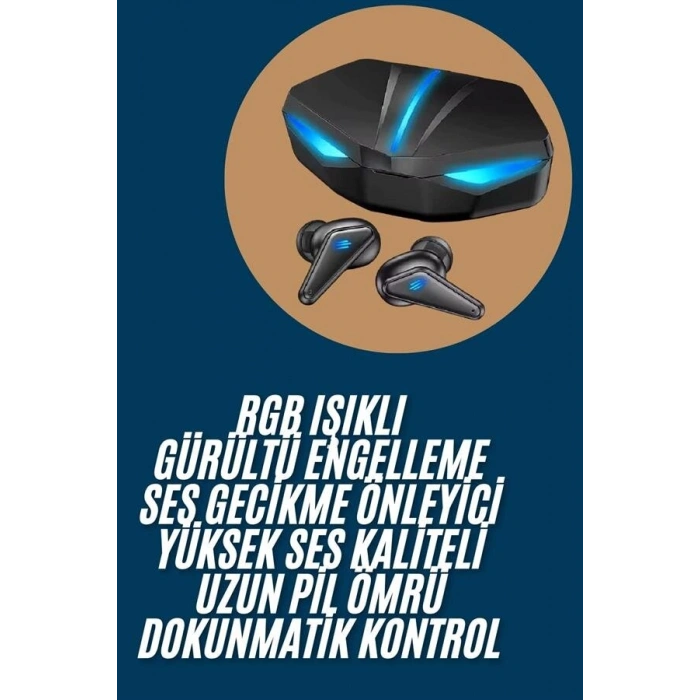 Wireless Gaming Kulaklık Mikrofonlu Bluetooth Oyuncu Kulaklığı