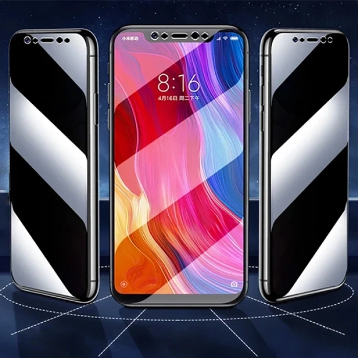 Xiaomi Mi 10t-10t Pro 3d Full Privacy Gizlilik Tempered Cam Ekran Koruyucu