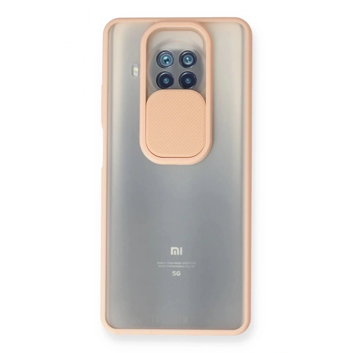 Xiaomi Mi 10T Lite Kılıf Palm Buzlu Kamera Sürgülü Silikon - Pembe