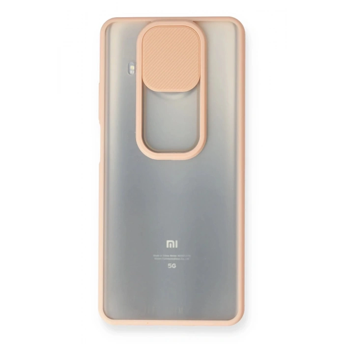 Xiaomi Mi 10T Lite Kılıf Palm Buzlu Kamera Sürgülü Silikon - Pembe
