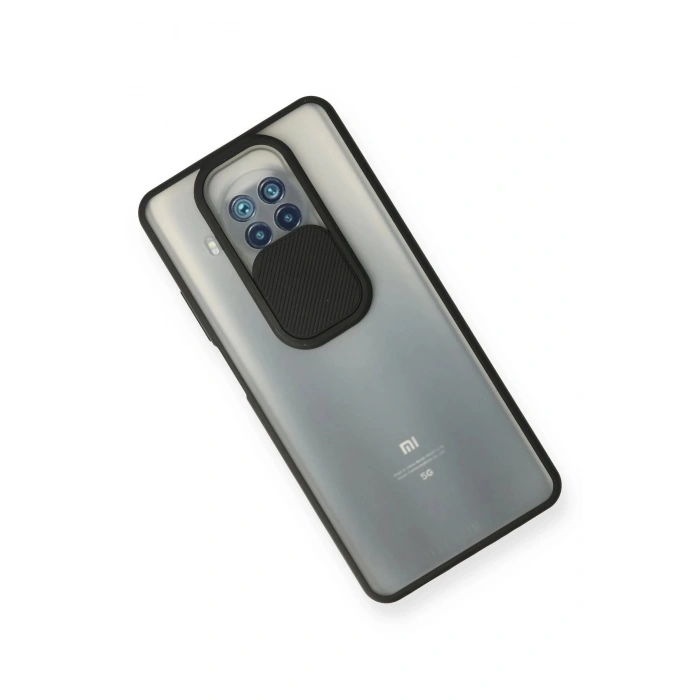 Xiaomi Mi 10T Lite Kılıf Palm Buzlu Kamera Sürgülü Silikon - Siyah