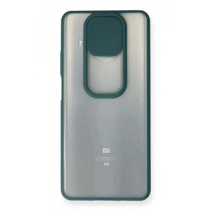 Xiaomi Mi 10T Lite Kılıf Palm Buzlu Kamera Sürgülü Silikon - Yeşil