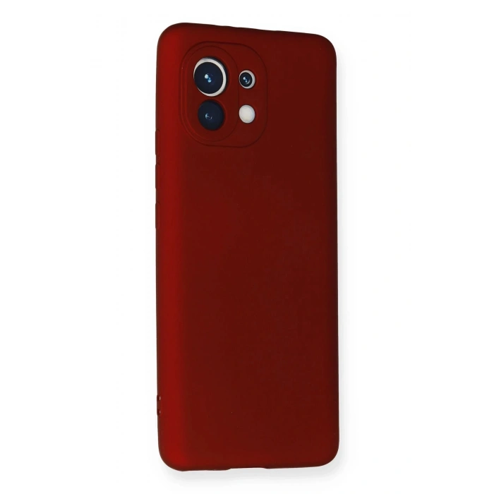 Xiaomi Mi 11 Kılıf First Silikon - Bordo