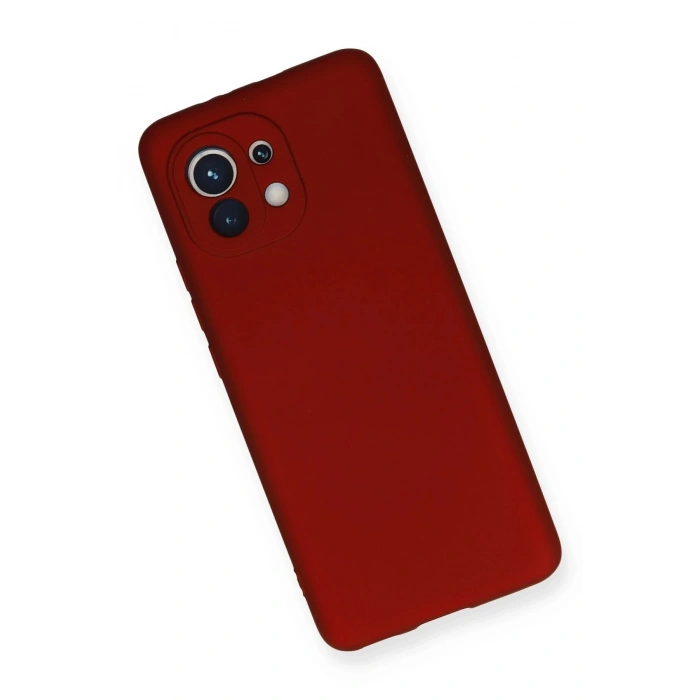 Xiaomi Mi 11 Kılıf First Silikon - Bordo