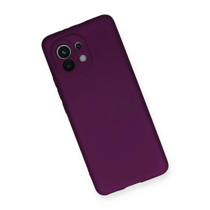 Xiaomi Mi 11 Kılıf First Silikon - Mürdüm
