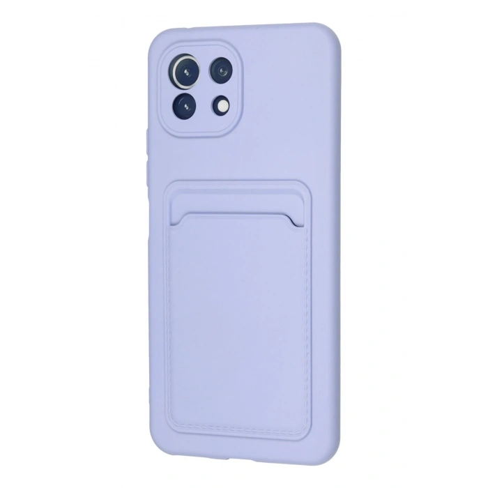 Xiaomi Mi 11 Kılıf Kelvin Kartvizitli Silikon - Lila