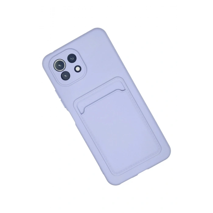 Xiaomi Mi 11 Kılıf Kelvin Kartvizitli Silikon - Lila