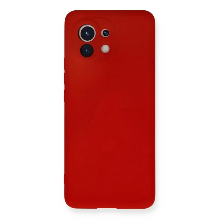 Xiaomi Mi 11 Kılıf Nano içi Kadife Silikon - Kırmızı
