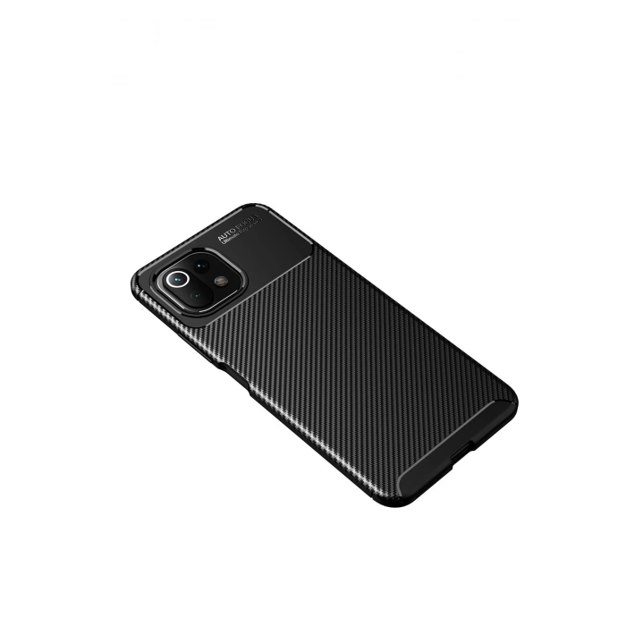 Xiaomi Mİ 11 Lite Kılıf Auto Focus Karbon Kapak - Siyah
