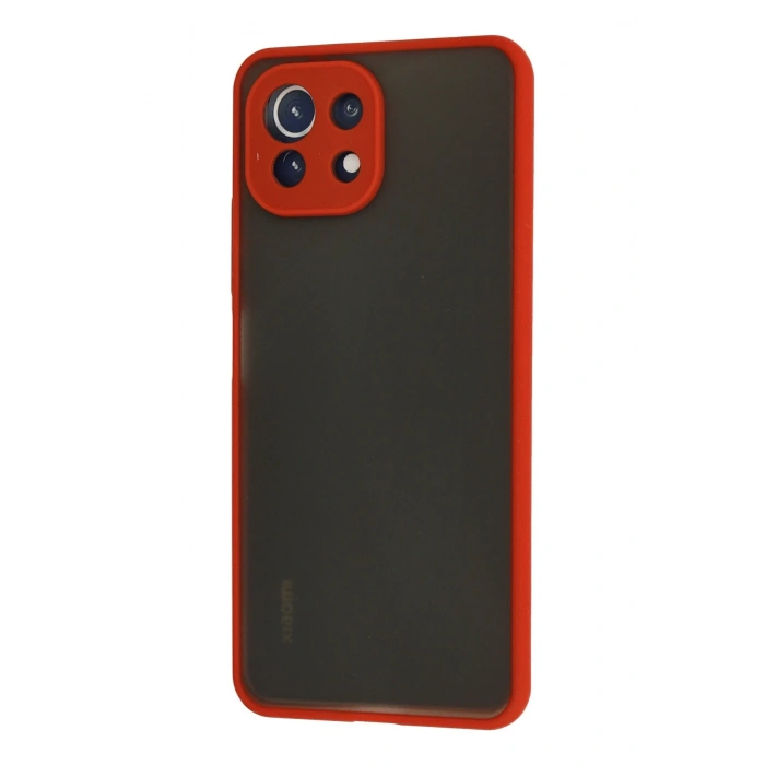 Xiaomi Mİ 11 Lite Kılıf Montreal Silikon Kapak - Kırmızı
