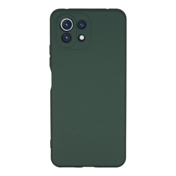 Xiaomi Mİ 11 Lite Kılıf Nano içi Kadife Silikon - Koyu Yeşil