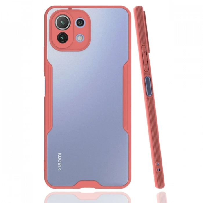 Xiaomi Mİ 11 Lite Kılıf Platin Silikon - Pembe