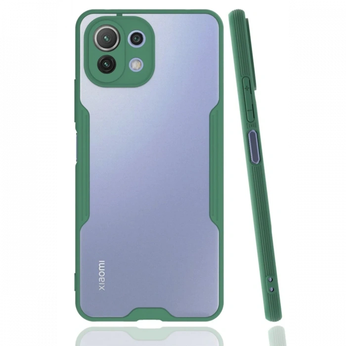 Xiaomi Mİ 11 Lite Kılıf Platin Silikon - Yeşil