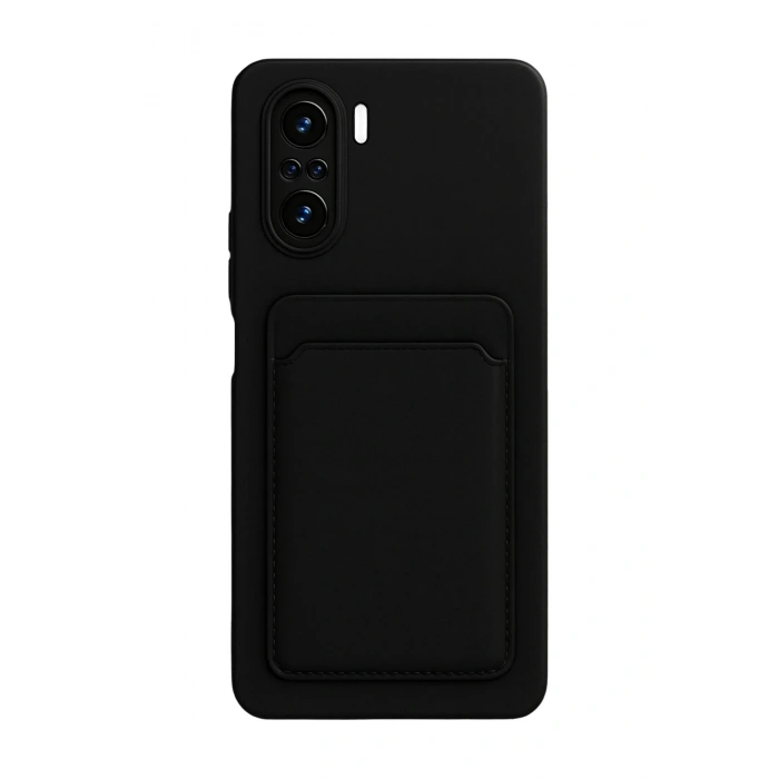 Xiaomi Mi 11i Kılıf Kelvin Kartvizitli Silikon - Siyah