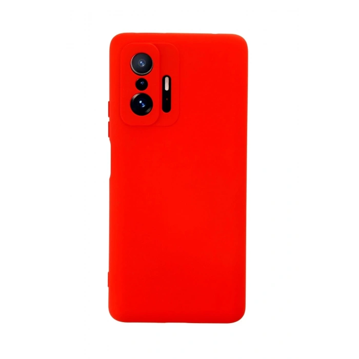 Xiaomi Mi 11T Pro Kılıf Nano içi Kadife Silikon - Kırmızı