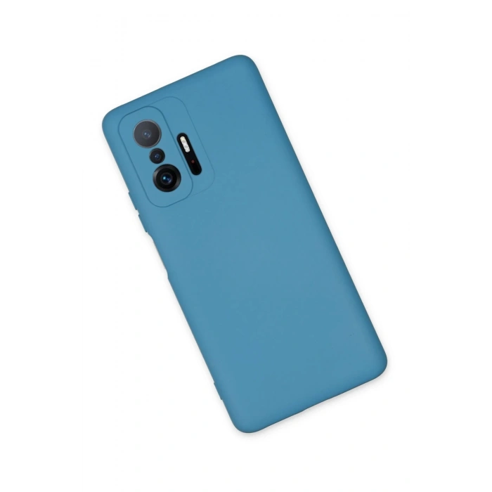 Xiaomi Mi 11T Pro Kılıf Nano içi Kadife Silikon - Mavi
